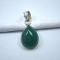Genuine Green Onyx Gemstone Pendant, 925 Sterling Pure Solid Silver Gift Jewelry