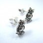 Pair of 925 solid sterling silver 1.2 cm handmade Studs Jewelry