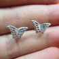 Pair of 925 solid sterling silver Butterfly Design Stud Earrings For Girls