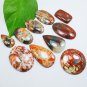 10 Piece Natural Multi Shape POPPY JASPER GEMSTONE Lot For Jewelry Making