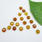 Yellow Color Natural Citrine Gemstone Round Shape Jewelry Making 18 Pieces Lot