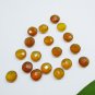 Yellow Color Natural Citrine Gemstone Round Shape Jewelry Making 18 Pieces Lot