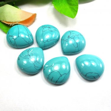 3 Matched Pair, Best Quality, Blue Turquoise Gemstone Pear Shape Beautiful Stone