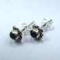Natural Black onyx stud earrings, 925 sterling silver stud earrings 1.5 cm Item