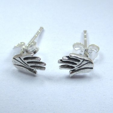 Small Tiny 1.3 cm Silver stud earrings, Sterling 925 Silver. Earrings For Girls