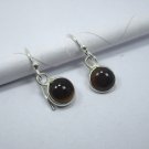 Pure 925 Solid Silver Dangly Brown Genuine Smoky Quartz Gemstone 2.1 cm Earrings Pure 925 Solid Silver Dangly Brown Genuine Smoky Quartz Gemstone 2.1 cm Earrings