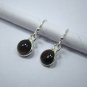 Pure 925 Solid Silver Dangly Brown Genuine Smoky Quartz Gemstone 2.1 cm Earrings