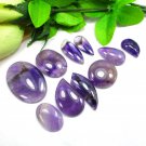 10 PCS Purple Color Genuine Amethyst Gemstone Lot For Jewelry Making