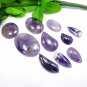 10 PCS Purple Color Genuine Amethyst Gemstone Lot For Jewelry Making