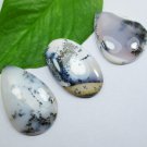 Natural Dendritic Agate Pear Oval Shape 3 Pieces Gemstone Lot For Jewelry Making Natural Dendritic Agate Pear Oval Shape 3 Pieces Gemstone Lot For Jewelry Making
