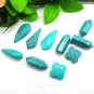 10 PCS Jewelry Making Blue Color Turquoise Gemstone Lot, Multi Shape
