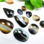 Real Banded Black Onyx, 10 PCS Loose Stone, Designer Banded Onyx 10 PCS Lot
