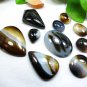 Real Banded Black Onyx, 10 PCS Loose Stone, Designer Banded Onyx 10 PCS Lot