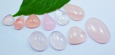 Rose Quartz Loose Stone  100% Natural Rose Quartz Gemstone 10 Pieces Lot