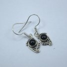Natural Black Onyx Gemstone Round Shape 2.8 cm Earrings Jewelry For Girls India Natural Black Onyx Gemstone Round Shape 2.8 cm Earrings Jewelry For Girls India