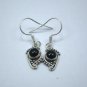 Natural Black Onyx Gemstone Round Shape 2.8 cm Earrings Jewelry For Girls India