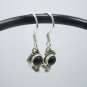 Natural Black Onyx Gemstone Round Shape 2.8 cm Earrings Jewelry For Girls India