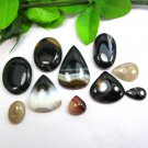 Very Rare! Banded Onyx Cabochon, Black Color Gemstone 10 PCS Wholesale Lot Very Rare! Banded Onyx Cabochon, Black Color Gemstone 10 PCS Wholesale Lot