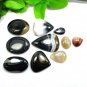 Very Rare! Banded Onyx Cabochon, Black Color Gemstone 10 PCS Wholesale Lot