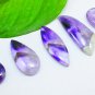 Genuine AMETHYST Gem 5 piece Jewelry Making Flatback Gorgeous Gemstone Lot