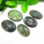 Carving Blue Fire Labradorite Oval Shape Gemstone 5 PCS LOT