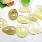 10 PCS Lot, White Color Real White Onyx Multi Shape Beautiful Gemstone Cabochon