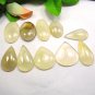 10 PCS Lot, White Color Real White Onyx Multi Shape Beautiful Gemstone Cabochon
