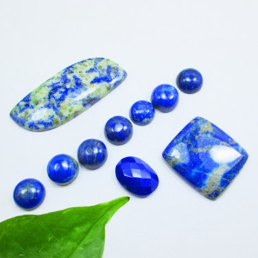 10 PCS Lot, Blue Color Lapis Lazuli Multi Shape Beautiful Gemstone