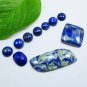 10 PCS Lot, Blue Color Lapis Lazuli Multi Shape Beautiful Gemstone