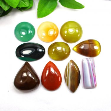 10 PCS Genuine Multi Color Multi Shape Onyx Jewelry Makiing Gemstone Lot
