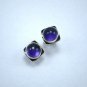Handmade New Genuine purple amethyst gemstone 925 sterling silver Earrings