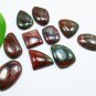 Natural Blood Stone Cabochon Loose Stone Loose Stone 10 Pieces Lot For Jewelry