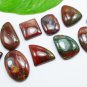 Natural Blood Stone Cabochon Loose Stone Loose Stone 10 Pieces Lot For Jewelry