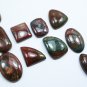 Natural Blood Stone Cabochon Loose Stone Loose Stone 10 Pieces Lot For Jewelry