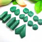 8 Earrings Pair Green Color Multi Shape Malachite Gemstone For Earrings
