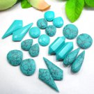 10 Pair Earrings Making Blue Color Turquoise Gemstone Lot, Multi Shape