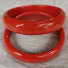 Handcrafted Carrot Red Crystal Bangles – Lightweight & Stylish