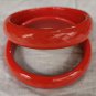Handcrafted Carrot Red Crystal Bangles – Lightweight & Stylish