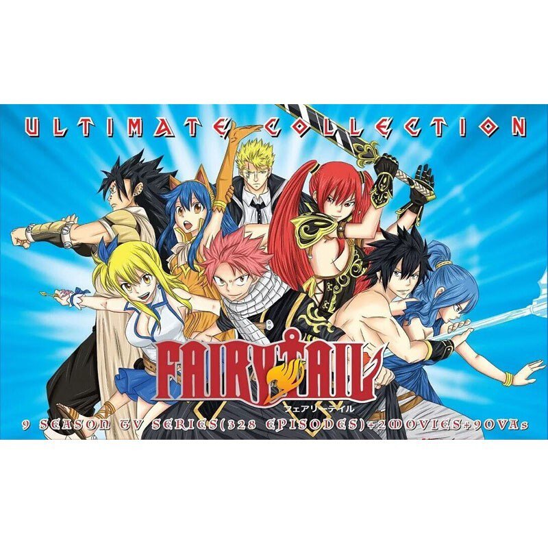 DVD Anime Fairy Tail Ultimate Collection 9 Season Vol 1-328 + 2 Movies + 9 OVAs