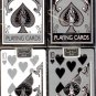 12 Decks Bicycle Black and Silver Playing Cards