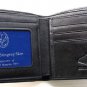Genuine Real Polish Stingray Skin Leather 1 Eye Man Bifold Black Wallet Exsooti