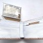Genuine Real Back Bone Crocodile Alligator Skin Leather Man Bifold White Wallet Woven