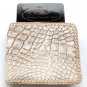 Genuine Real Belly Legs Crocodile Alligator Skin Leather Man Bifold White Wallet Woven