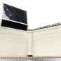 Genuine Real Belly Legs Crocodile Alligator Skin Leather Man Bifold White Wallet Woven