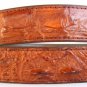 Genuine Real Backbone Crocodile Alligator Skin Leather Men's Golden Tan Belt 35-48"