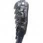 Genuine Real Bone Crocodile Alligator Skin Leather Checkbook Long Black Wallet