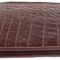 Genuine Real Belly Crocodile Alligator Skin Leather Man Bifold Dark Brown Wallet Exsootti