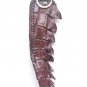 Genuine Real Back Bone Crocodile Alligator Skin Leather Man Bifold Dark Brown Wallet Exsootti