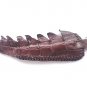 Genuine Real Back Bone Crocodile Alligator Skin Leather Man Bifold Dark Brown Wallet Exsootti