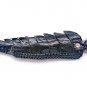 Genuine Real Belly Crocodile Alligator Skin Leather Men's Black Belt 35-48"